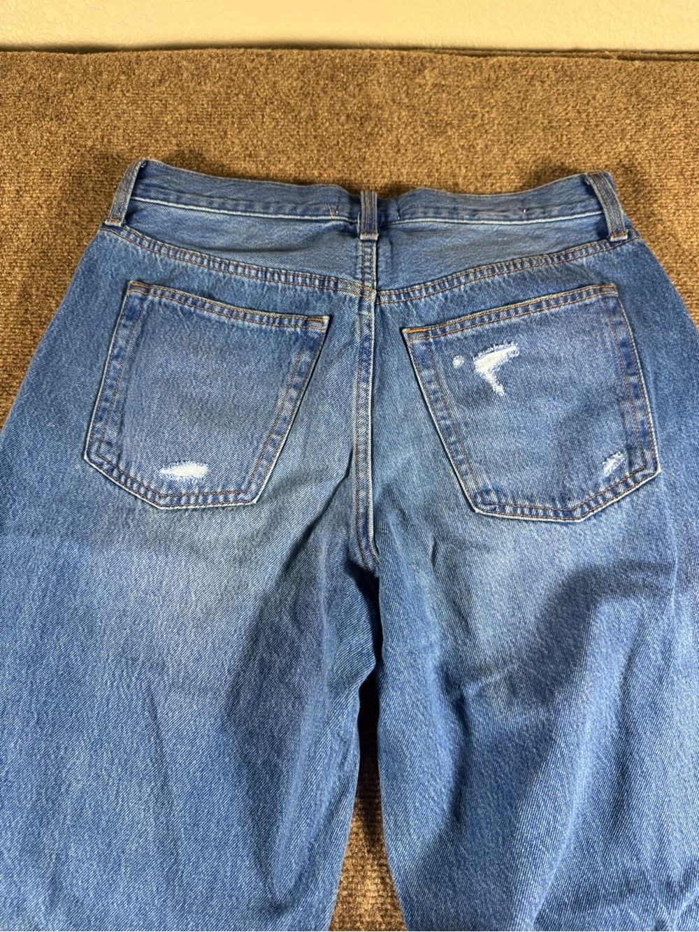 Universal Thread Jeans Size 6 Women's Mid Rise 90s Baggy Dark Wash Distressed - Picture 7 of 12